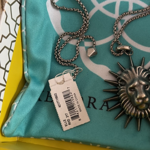 Kendra Scott Silver Lion Long Strand Slider Necklace NWT - Picture 4 of 10